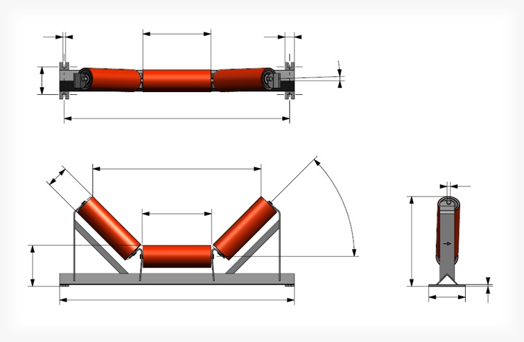 Bases para Rolos e Mesa de Impacto
