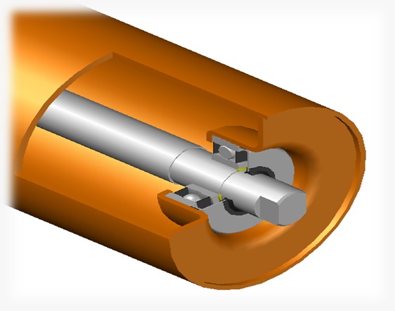 Corte transversal do rolo VTEC
