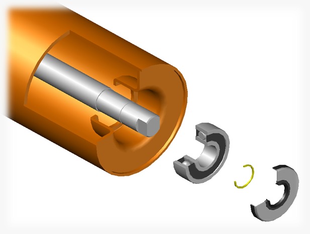 Vista explodida do rolo VTEC